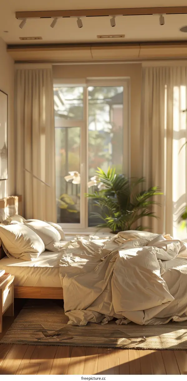 Sunlight Drenched Bedroom Interior Design