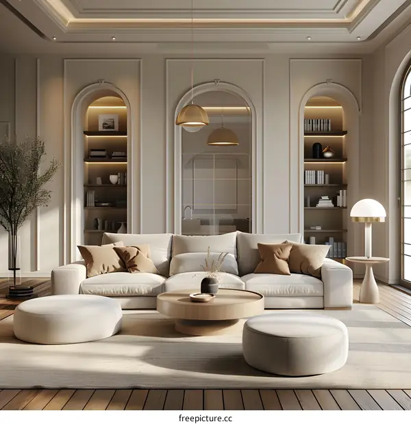 Modern minimalist living room