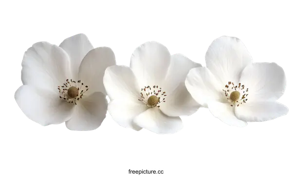 [Transparent Background PNG]Delicate White Flowers in Elegant Arrangement
