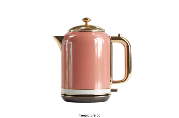 [Transparent Background PNG]Retro-style Pink Electric Kettle