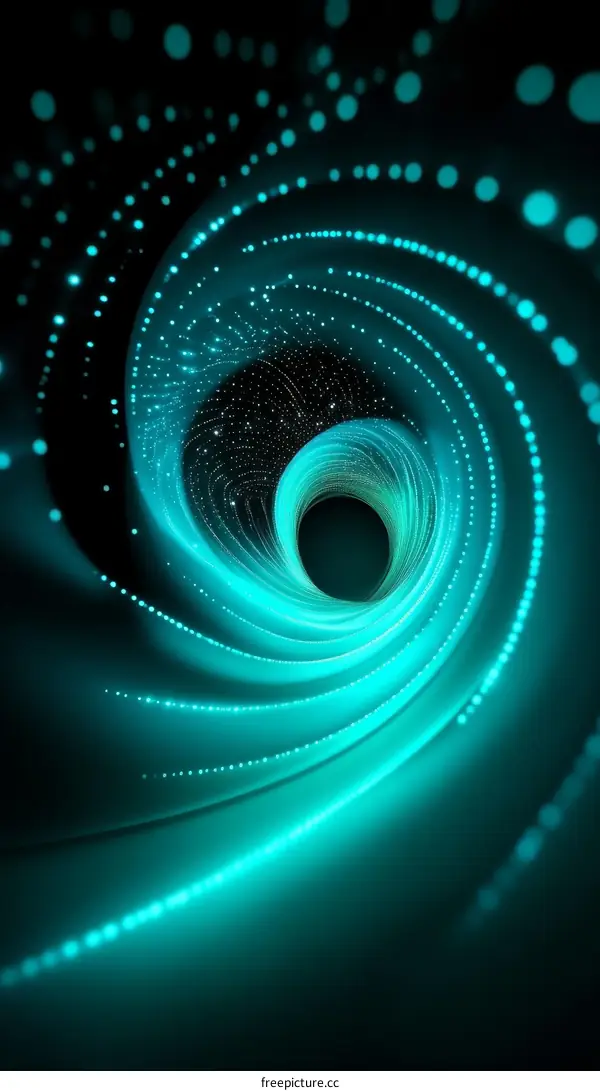 Abstract Light Tunnel Pathway Illustration