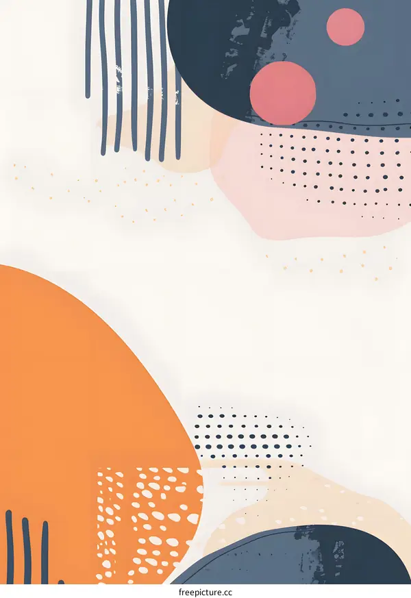 Abstract Modern Art Background With Shapes And Lines