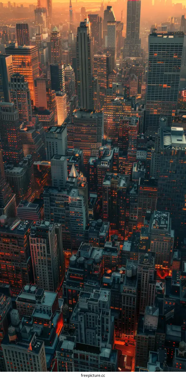 Skyscrapers Dominating a Modern Metropolis