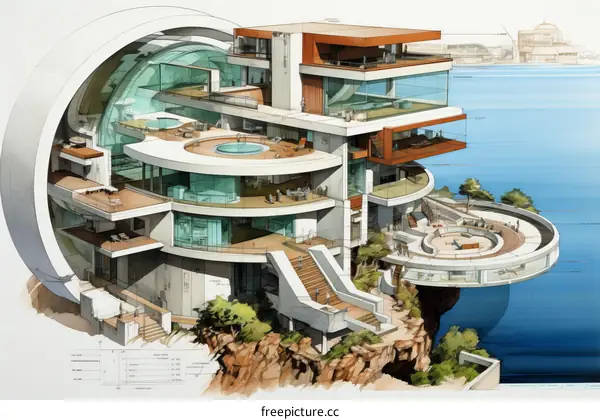 futuristic luxury house