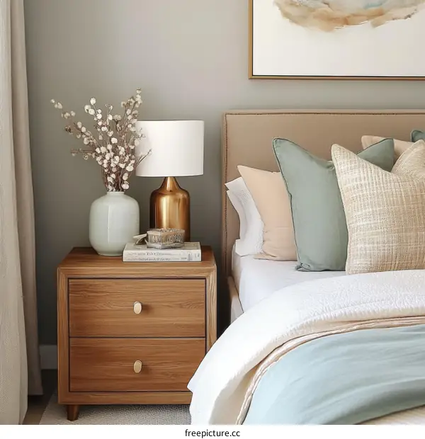 Modern Bedroom with Warm Color Scheme