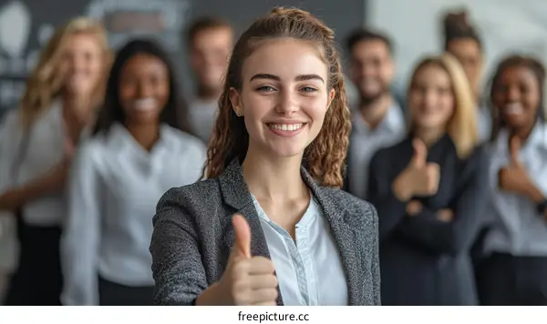 Successful Diverse Team Showing Support