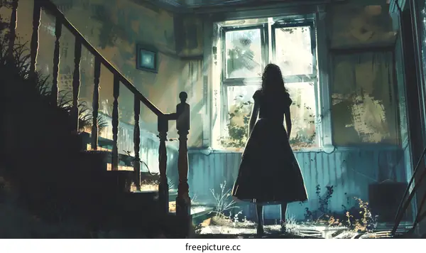 girl in haunted house