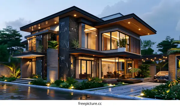 A modern style villa