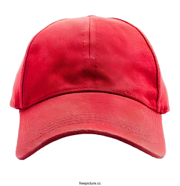 [Transparent Background PNG]Red Baseball Cap Isolated on White Background