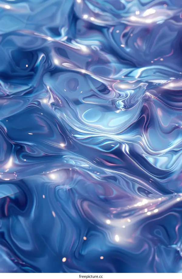 Abstract Liquid Flowing Blue and Purple Design