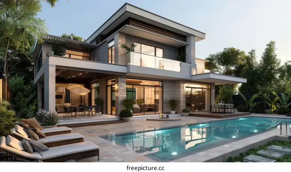 Contemporary Mansion with Inviting Pool