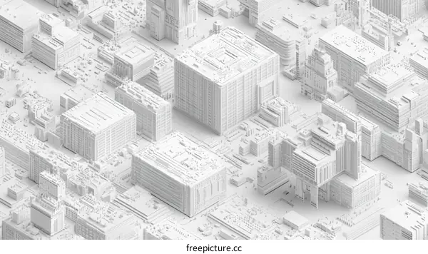 Abstract Cityscape Architecture Illustration