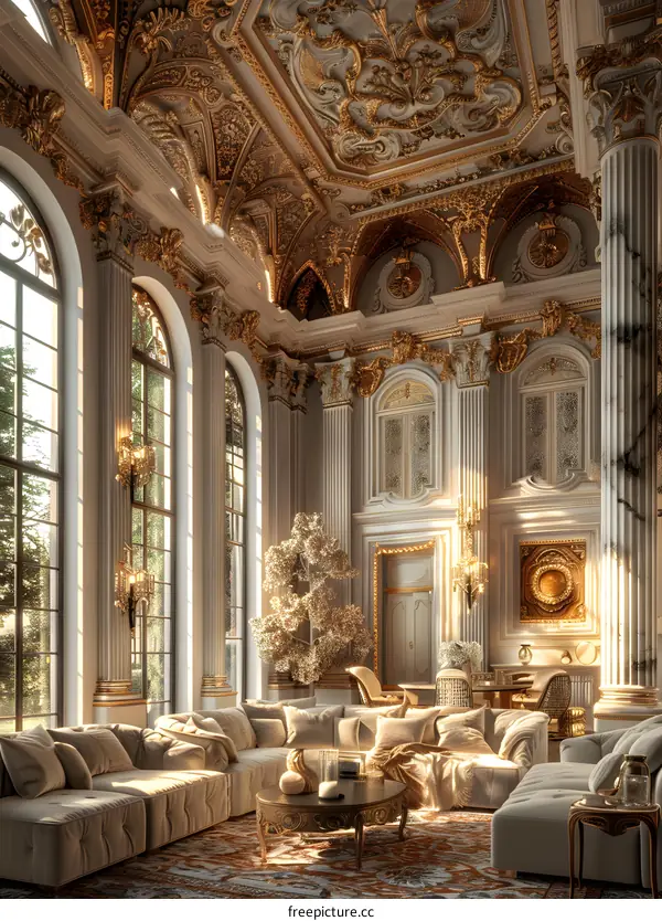 Luxurious Interior of a Mansion
