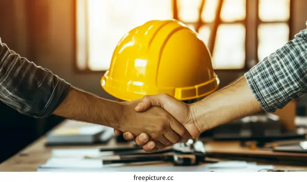 Business Deal and Teamwork in Construction