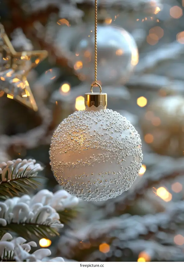 Beautiful Christmas Ornament with Sparkling Design