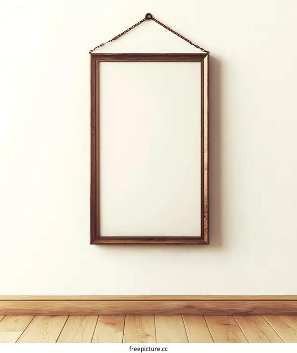 Blank Picture Frame Hanging on a Wall