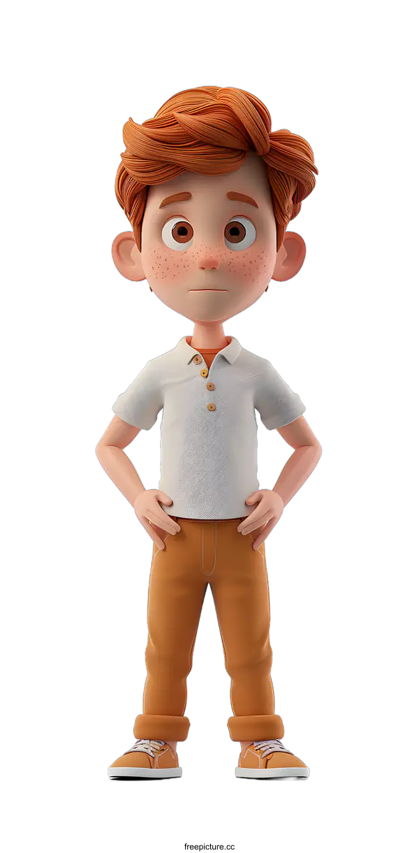 [Transparent Background PNG]3d cartoon character boy