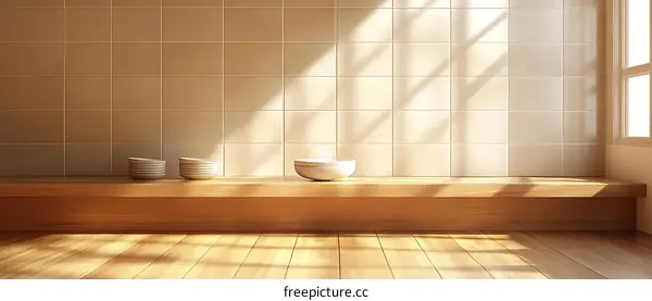 Empty Modern Japanese-Style Interior Design