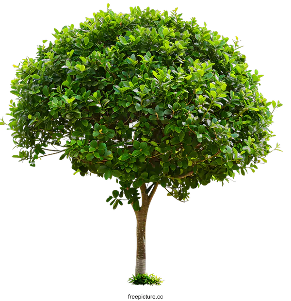 [Transparent Background PNG]Green Tree Isolated on White Background