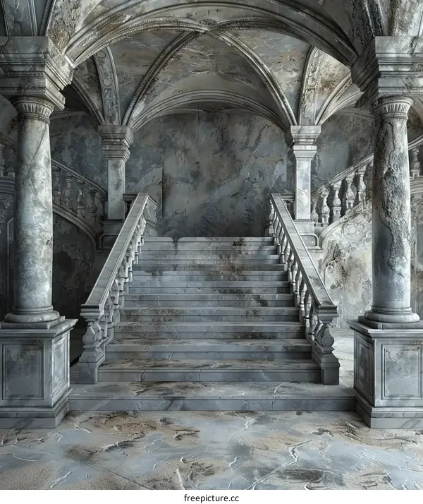 Ancient Castle Staircase