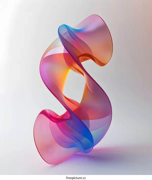 Abstract Colorful Twisted Ribbon Design