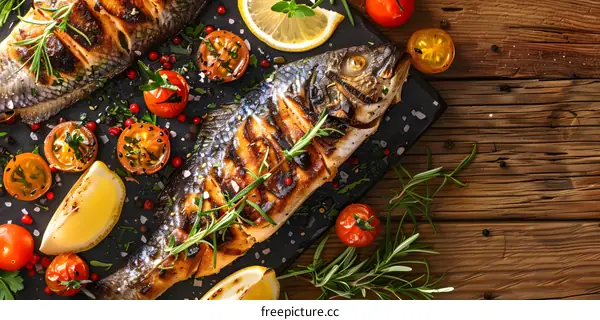 Grilled Fish with Lemon and Rosemary