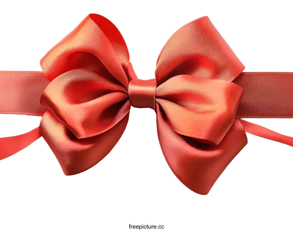 [Transparent Background PNG]Beautiful Red Satin Ribbon Bow