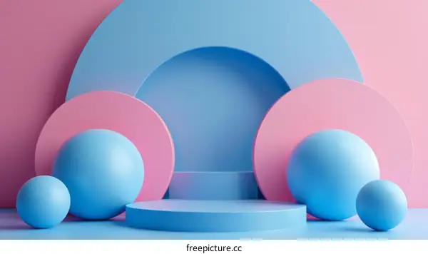 Geometric Abstract Background with Pastel Colors
