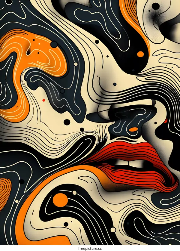 Colorful Lips Illustration