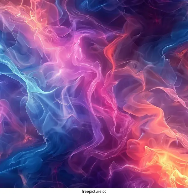 Colorful abstract background with smoke and fire elements