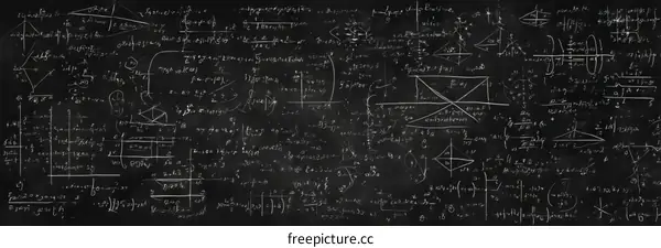 Mathematical Equations on a Blackboard