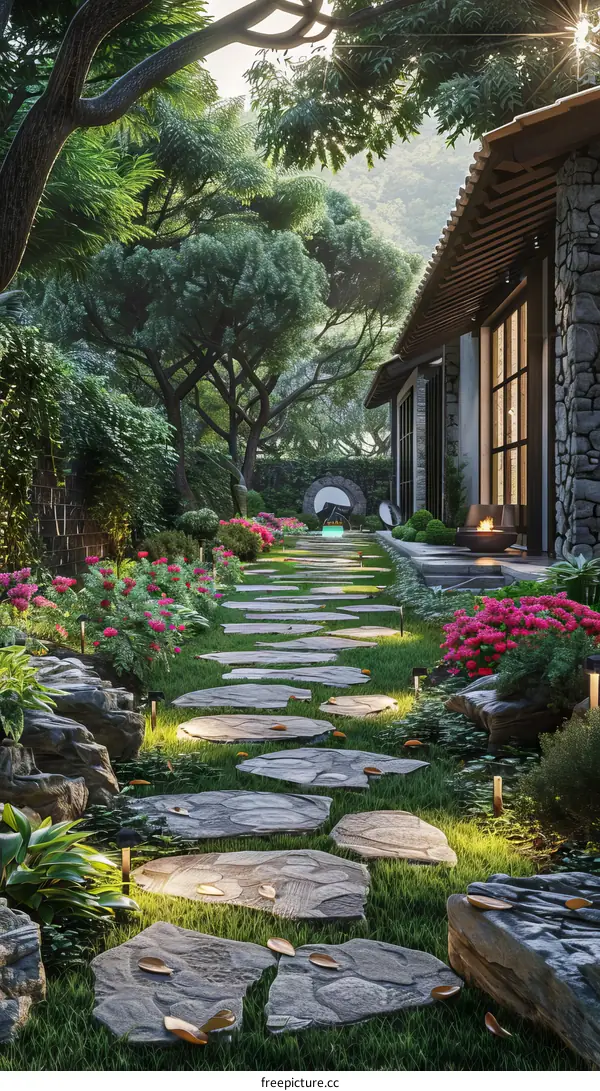 Tranquil Courtyard: A Haven of Serenity Amidst Nature's Embrace