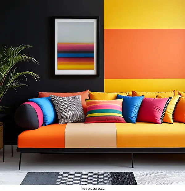Colorful Modern Living Room Sofa