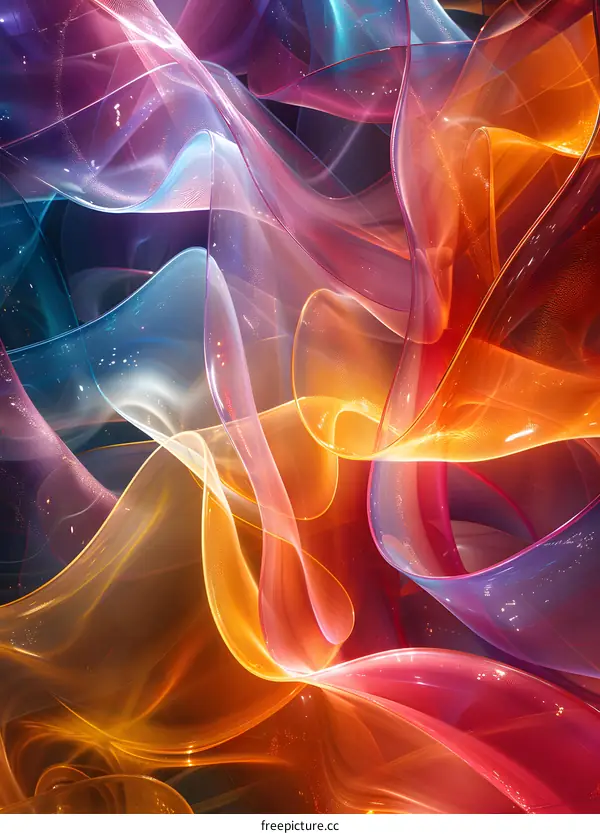 Colorful abstract flowing lines background