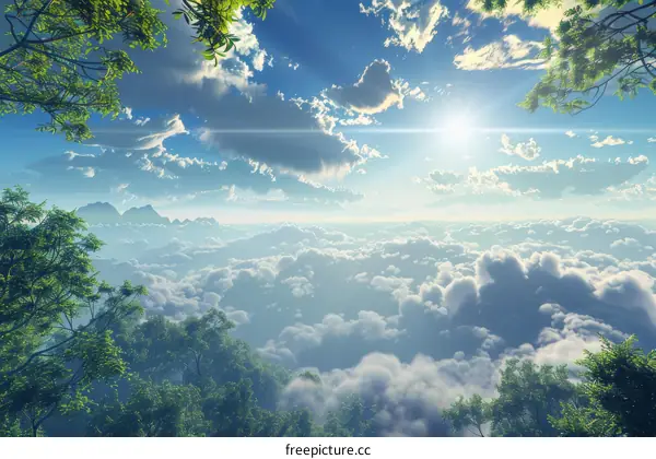 Spectacular Sea of Clouds in Mountain Serenity