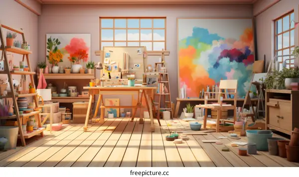 A Colorful Art Studio