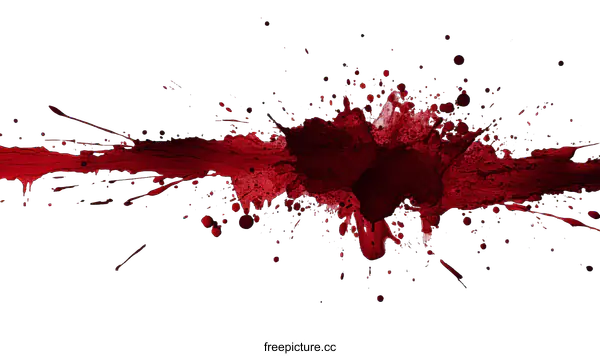 [Transparent Background PNG]Abstract Blood Splatter Pattern