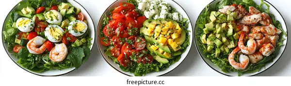 Delicious Variety of Healthy Salads