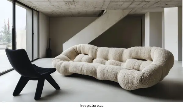 Modern Minimalist Living Room Sofa and Chair Design
