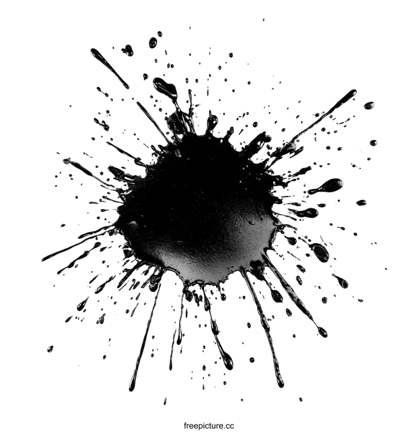 [Transparent Background PNG]Abstract Ink Splatter Art Illustration