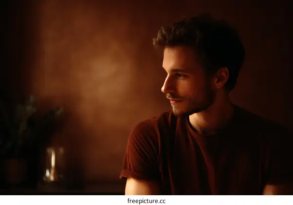 Close-up portrait of a Caucasian man