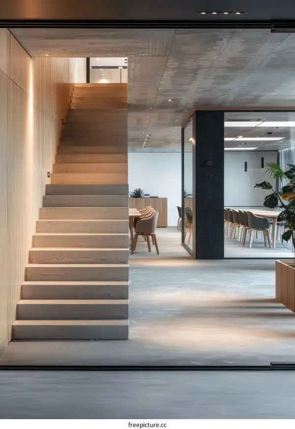 Modern Office Building Staircase