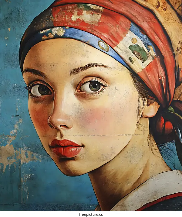 Portrait of a Young Woman with a Headscarf