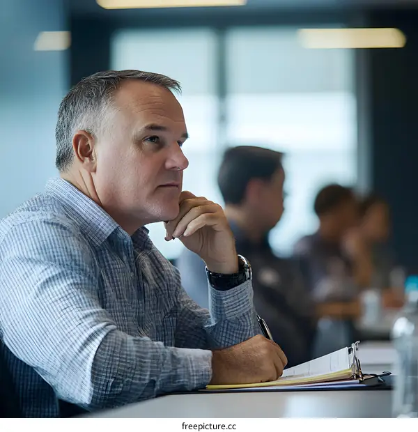 Businessman Taking Notes During a Meeting