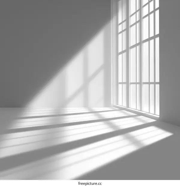 Empty Room with Sunlight and Shadows