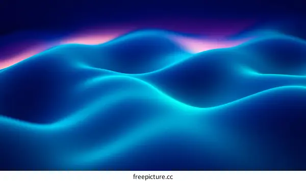 Abstract Blue Wave Forms Background Design