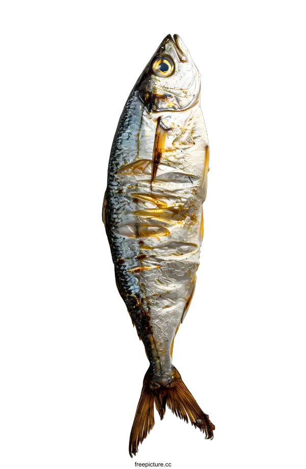 [Transparent Background PNG]Grilled fish on white background