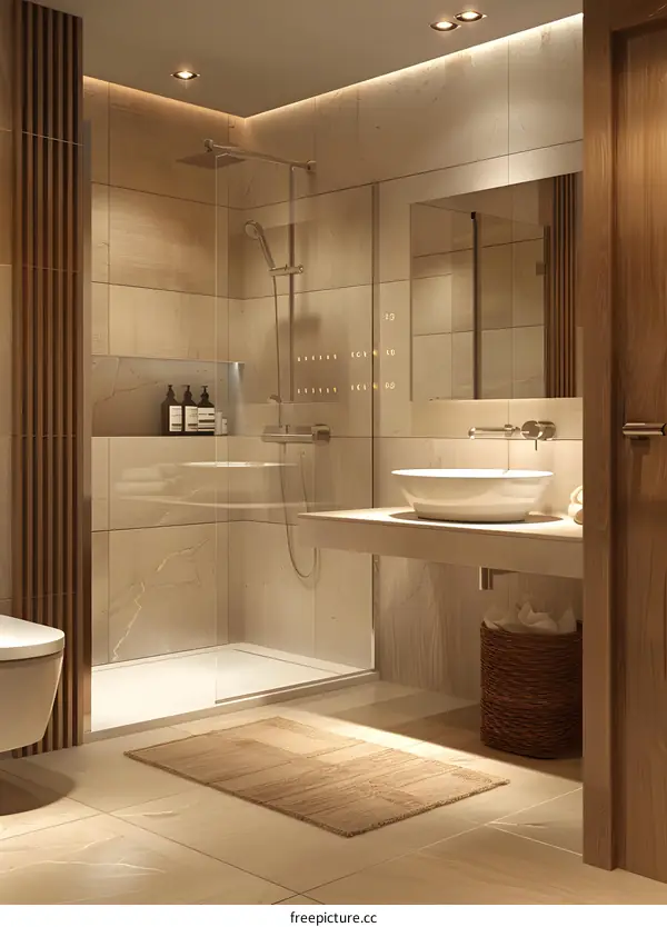 Modern Bathroom with Simple and Stylish Decor