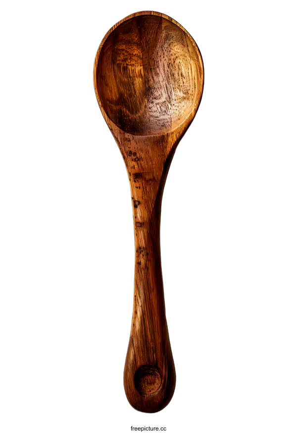 [Transparent Background PNG]Wooden Spoon on White Background