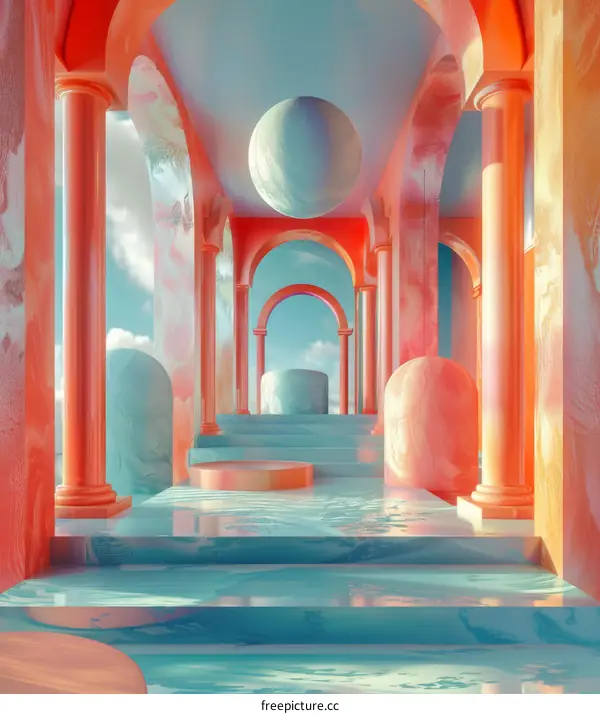 Colorful Abstract Architectural Interior Design